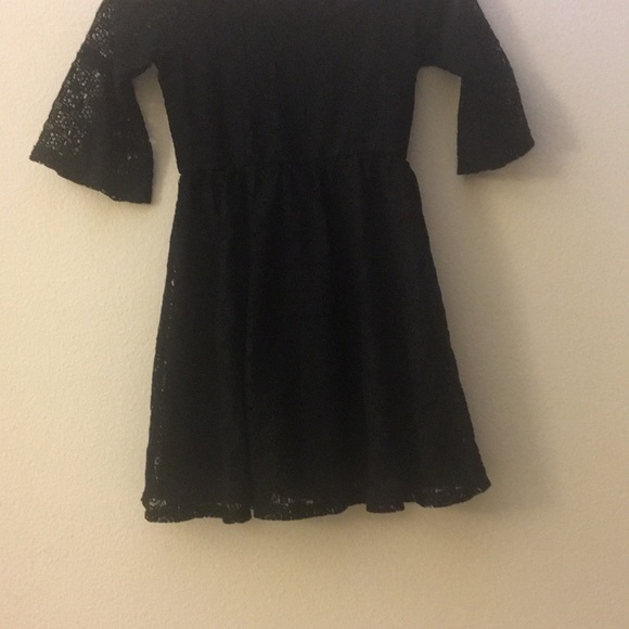 Kids Black Floral Formal Dress - Picture 2 of 6